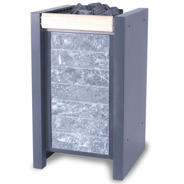 High-Performance Saunaofen mit extra großem Steinkorb und massiver Specksteinfront. EOS Stone S60 ist optimal geeignet für die intensive gewerbliche Nutzung. Die Konstruktion des Saunaofens bei der die Steine über den Heizstäben gelagert sind, sorgt für eine besonders stabile Luftkonvektion und erleichtert die Wartung erheblich. Schnelle Aufheizzeiten und hohe Zuverlässigkeit auch im intensiven Betrieb sind der daraus resultierende Vorteil.