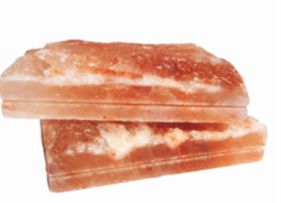 Himalaya Salzziegel 20 x 10 x 5 cm, eine Seite natur mit seitlichen Nuten