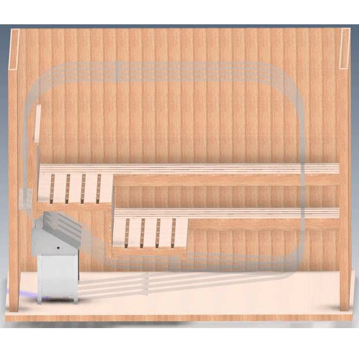 Sauna Heater Set Invisio Midi & Econ D2 | Under-bench heater