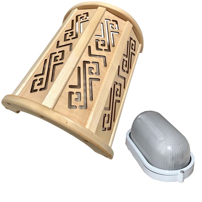 Saunaleuchte Set, 2 Teile, Linde "Athena"
