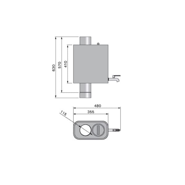 Harvia Wasserbehälter | Boiler 22 L | Schornsteinmodell