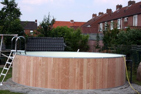 Stahlwandpool Rund | Rundbecken Set Ø 400x120cm | Folie Sandfarbe