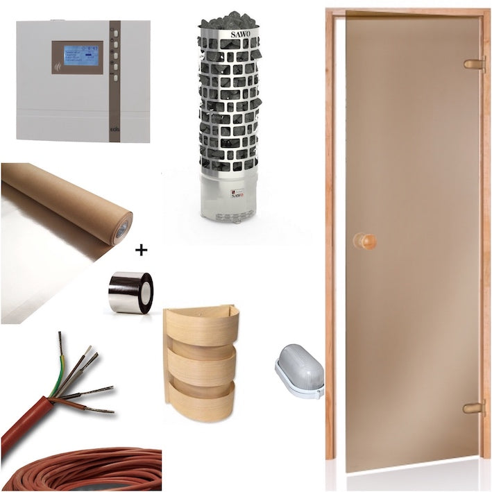 Sawo ARI 9kW & Econ D1 | Sauna Bausatz