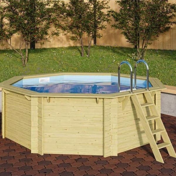 Trend Holzpool SET | Achteck | Metallecken | Holzpool Bausatz